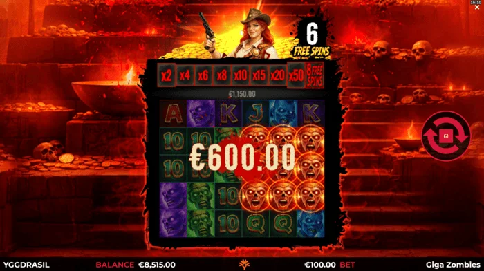 Giga Zombies - ชนะรางวัลระหว่าง Free Spins