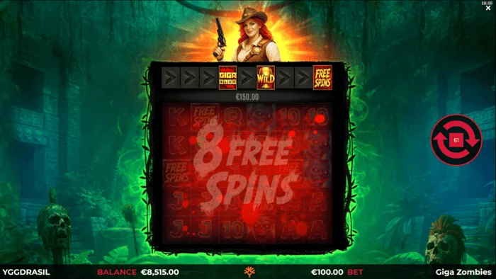 Giga Zombies - เปิดใช้งาน Free Spins